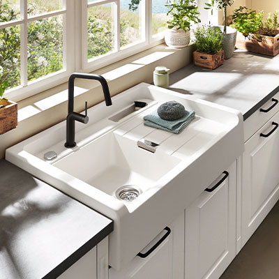 Quadratisches Stimmungs-Küchenbild